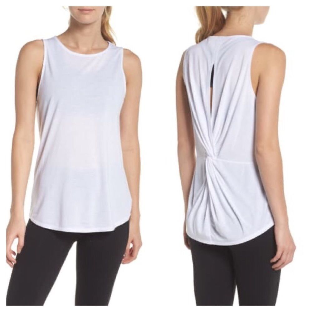 Zella Twist Back Tank Top Size Medium